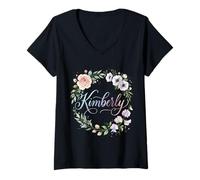 Women's Kimberly Flower V-Neck T-Shirt