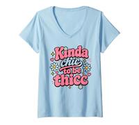 Women's Kinda Chic to Be in My 40's Viral Meme Women V-Neck T-Shirt