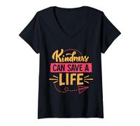 Women's Kindness Can Save a Life V-Neck T-Shirt