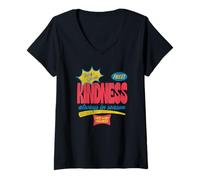 Womens Kindness Free and Always in Season Be a Good Human Retro V-Neck T-Shirt