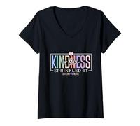 Womens Kindness is Free Sprinkle It Everywhere V-Neck T-Shirt