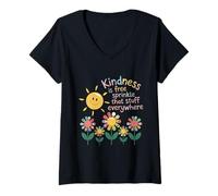 Womens Kindness is Free Sprinkle That Stuff Everywhere Inspiration V-Neck T-Shirt