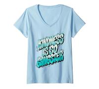 Women's Kindness is So Gangster, Inspire Peace & Love, Compassion V-Neck T-Shirt