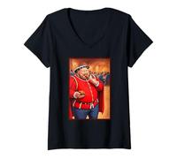 Womens King Henry Loves Turkey V-Neck T-Shirt