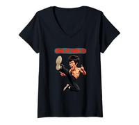 Womens King of Kung Fu V-Neck T-Shirt