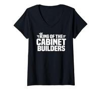 Women's King of the Cabinet Builders V-Neck T-Shirt