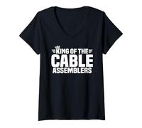 Women's King of the Cable Assemblers V-Neck T-Shirt