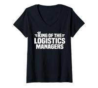 Women's King of the Logistics Managers V-Neck T-Shirt