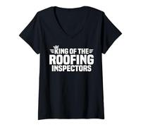 Women's King of the Roofing Inspectors V-Neck T-Shirt
