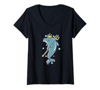 Women's King of The Sea Dolphin V-Neck T-Shirt