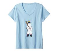 Womens King Polar Bear Pete V-Neck T-Shirt