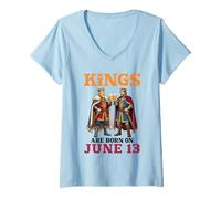 Women's Kings are Born On June 13 Happy Birthday to Me You Drinker V-Neck T-Shirt