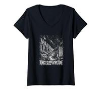 Women's Kings Sleep in The Stone Ancient Egypt Ruins V-Neck T-Shirt