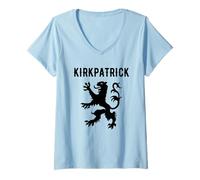 Women's Kirkpatrick Clan Scottish Family Name Scotland Heraldry V-Neck T-Shirt