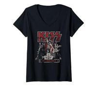Womens KISS - Live In Concert V-Neck T-Shirt