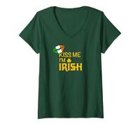 Women's KISS ME I’M Irish V-Neck T-Shirt