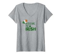Women's KISS ME I’M Irish V-Neck T-Shirt