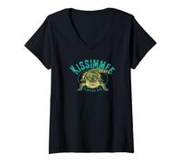 Women's Kissimmee Florida Alligator Design V-Neck T-Shirt