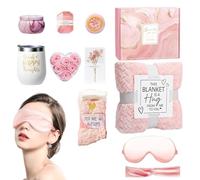 Women's Kit - Birthday Gift Basket for Her | Luxury Wellness Gift Set with Flannel Blanket for Postnatal Mothers Day Students & Bridal Gift