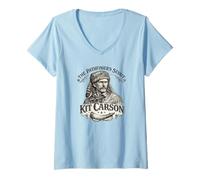 Women's Kit Carson Pathfinder Scout Western Frontier V-Neck T-Shirt
