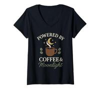 Womens Kitchen Witch Herbs Magic Moonlight Cooking Pagan Vibes V-Neck T-Shirt