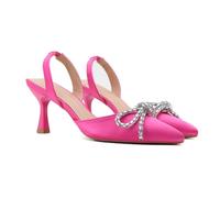Women's Kitten Heel Sandals for Size 5 Petite - Versatile Pointed Toe High Heels for Bride Events, Corporate Meetings & Formal Galas,Pink,5 UK