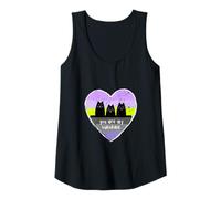 Womens Kitty Cat Lovers with a Heart For Women Tank Top