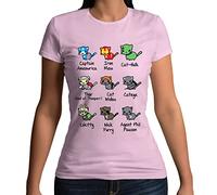 Womens Kitty Cat Vengers A Super Hero Characters Funny Parody T-Shirt Pink UK 12-14 (XL)