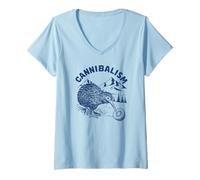 Womens Kiwi Bird Cannibalism, Funny New Zealand Bird Watching V-Neck T-Shirt