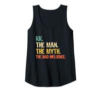 Womens KK The Woman The Myth The Bad Influence Funny Retro Tank Top