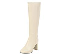 Women's Knee High Block Heel Boots with Side Zip, Sleek Tall Boots for Women, Round Square Toe Design, Smooth Shaft Structure, Cushioned Insole, Slip Resistant Sole, Structured Fit