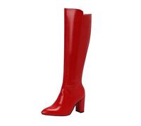 Women's Knee High Boots Fashion Zipper Long Booties Elegant Western Style Large Size For Winter