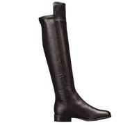 Womens Knee High Boots Knight Boots Fashion Leather Flat Boots Slip-On Walking Boots Classic Wide Calf Boots Solid Color Casual Comfortable Winter Over The Knee Boots,Black,7.5 UK