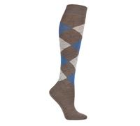 Womens Knee High Socks Argyle Burlington Marylebone Wool Various Colours- 1 Pair