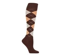 Burlington Women's Marylebone W Kh Wool Long Patterned Knee-High Socks 1 Pair, Brown Dark 5235, 3.5-7