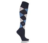 Womens Knee High Socks Argyle Burlington Marylebone Wool Various Colours- 1 Pair