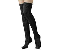 Women's Knee High Socks - Cable Knit Thigh High Socks, Long Boot Stockings, Warm Leggings, Stretch Thermal Knee Warmers for Ladies & Girls, Joint Pain Relief