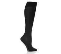 Womens Knee High Socks FALKE "Cotton Touch" Fine Knit with Comfort Tops - 1 Pair