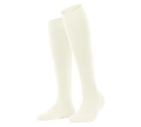 FALKE Women's Softmerino W Kh Wool Cotton Long Plain Knee-High Socks 1 Pair, White Off-White 2040, 5.5-6.5