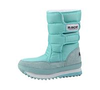 Women's Knee-Length Winter Women's Water-Repellent Shoes Snow Warm Boots with Flat Bottom Non-Slip Women's Velvet Snow Boots Women's Lined Waterproof Heel, Blue 5, 7 UK