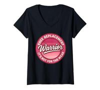 Womens Knee Replacement Warrior Its Not for The Weak V-Neck T-Shirt