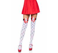 Women's knee socks Leg Avenue Card Suit Blanc TU