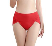 Womens Knickers - Women Pure Large Size Abdominal Solid Color 3D Embossed Mid Waist Panties