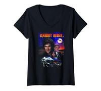 Women's Knight Rider Classic 80s TV Show Retro Art V-Neck T-Shirt