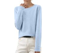 Women's Knit Jumpers Cable Ribbed Cashmere Sweater Chunky Wool Blend Pullover Crewneck Long Sleeve Jumpers Lightweight Knitted Top Basic Stretch Loungewear T-Shirt Spring Summer Office Wear