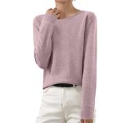 Women's Knit Jumpers Cable Ribbed Cashmere Sweater Chunky Wool Blend Pullover Crewneck Long Sleeve Jumpers Lightweight Knitted Top Basic Stretch Loungewear T-Shirt Spring Summer Office Wear