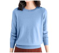 Women's Knit Jumpers, Women's Jumper Crewneck Cable Knit Long Sleeve Striped Crewneck Pullover Tunic Patchwork Tops Jumpers Crew Neck Cotton Jumpers for Women Uk Sweater Elegant Jumper
