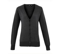 Womens Knitted Cardigan Button Through V Neck Sweater Ladies Work Wear Jumper