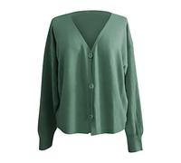 Women's Knitted Cardigan V Neck Long Sleeve Loose Fit Chic And Elegant Solid Color Casual Coat Soft Comfortable Versatile Jacket Autumn Winter Warm Jackets