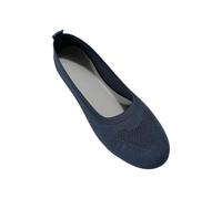 Women's Knitted Casual Ballet,Lightweight Knitted Ballerina Flats,Slip On Round Top Ballet Flat,Easy to Put On and Take Off,for Formal and Informal Occasions Blue